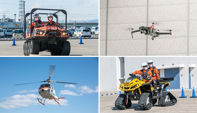 水陸両用車や四輪バギーを導入 いち早く通信を復旧するためのKDDI災害対策訓練に密着